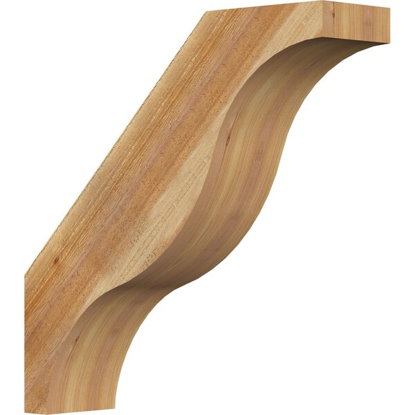 Ekena Millwork 6"W x 24"D x 24"H Funston Rough Sawn Knee Brace, Western Red Cedar BRC06X24X24FST00RWR - main